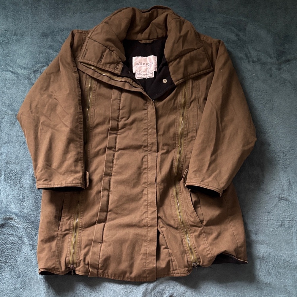Allegri Men’s  Olive Wool Winter Overcoat